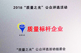 j9数字站电机：2018质量之光评选活动“质量标杆企业”